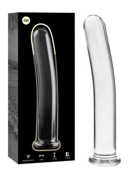 NEBULA SERIES BY IBIZA - MODELO 8 DILDO CRISTAL TRANSPARENTE 14.5 CM -O- 2 CM