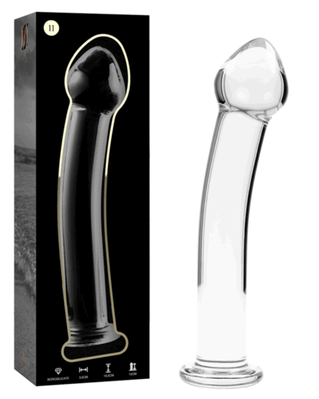 NEBULA SERIES BY IBIZA - MODEL 11 DILDO BOROSILICATE GLASS CLEAR 16 CM -O- 3 CM