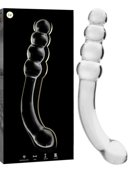 NEBULA SERIES BY IBIZA - MODELO 14 DILDO CRISTAL TRANSPARENTE 18.5 CM -O- 3 CM