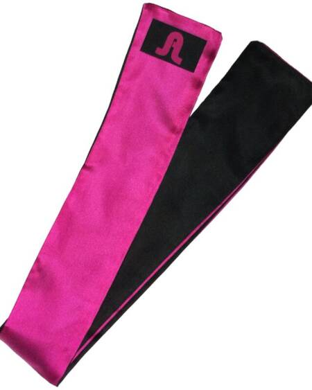 ADRIEN LASTIC - REVERSIBLE SATIN PINK/BLACK BANDAGE