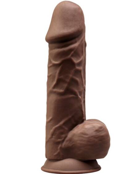 SILEXD - MODEL 1 REALISTIC PENIS PREMIUM SILEXPAN SILICONE BROWN 21.5 CM