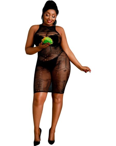 MOONLIGHT - MODEL 6 DRESS BLACK PLUS SIZE