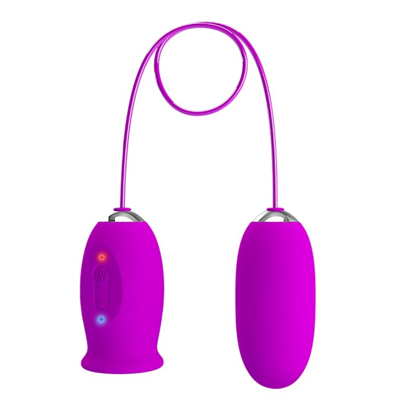 PRETTY LOVE - DAISY DUAL EGG RECHARGEABLE VIBRATOR PURPLE - Image 2