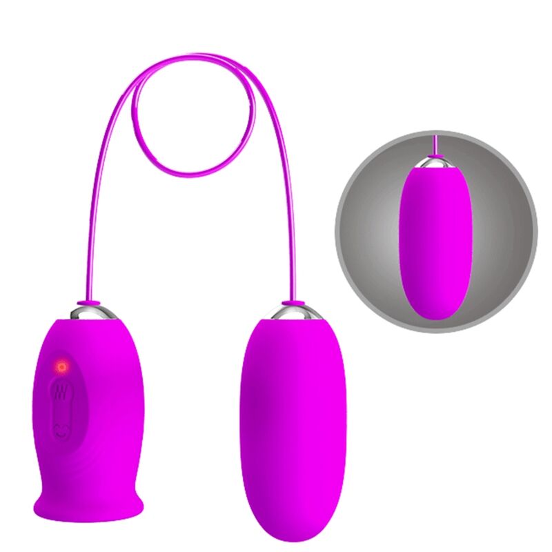 PRETTY LOVE - DAISY DUAL EGG RECHARGEABLE VIBRATOR PURPLE - Image 5