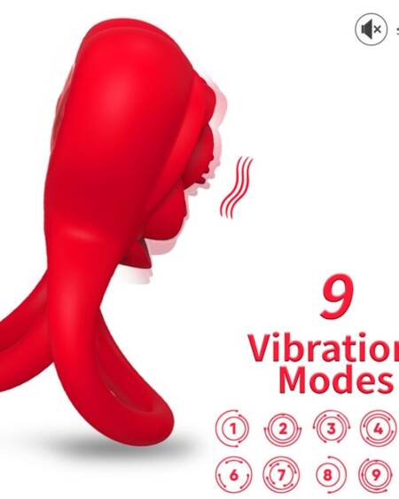 ARMONY - RING VIBRATOR HEART RED