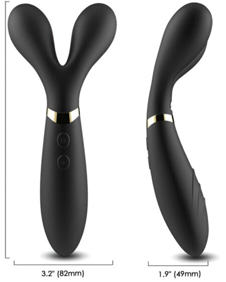 ARMONY - Y-WAND MASSAGER  VIBRATOR DOUBLE HEAD BLACK