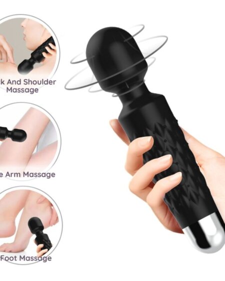 ARMONY - POSTMAN MASSAGER  VIBRATOR SUPER FLEXIBLE HEAD BLACK