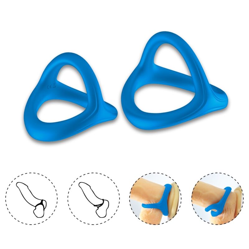 ARMONY - TRESOR DOUBLE SILICONE RING BLUE - Image 3