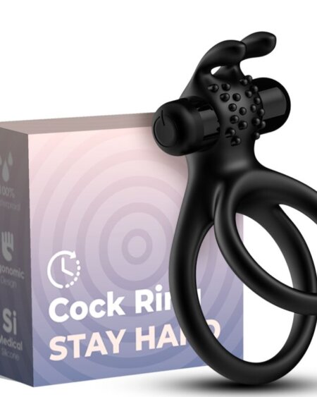 ARMONY - TRAVELER DOUBLE VIBRATOR RING FOR COUPLES RABBIT BLACK