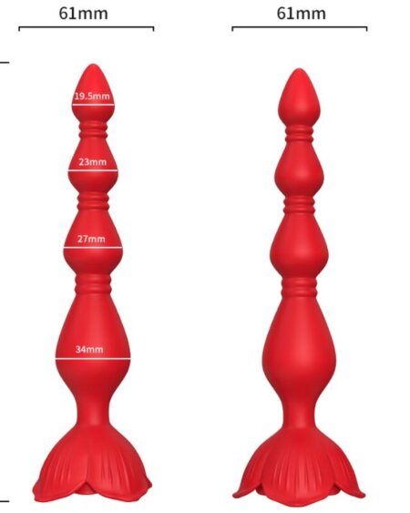 ARMONY - PINK VIBRATOR PAGODA  ANAL PLUG RED