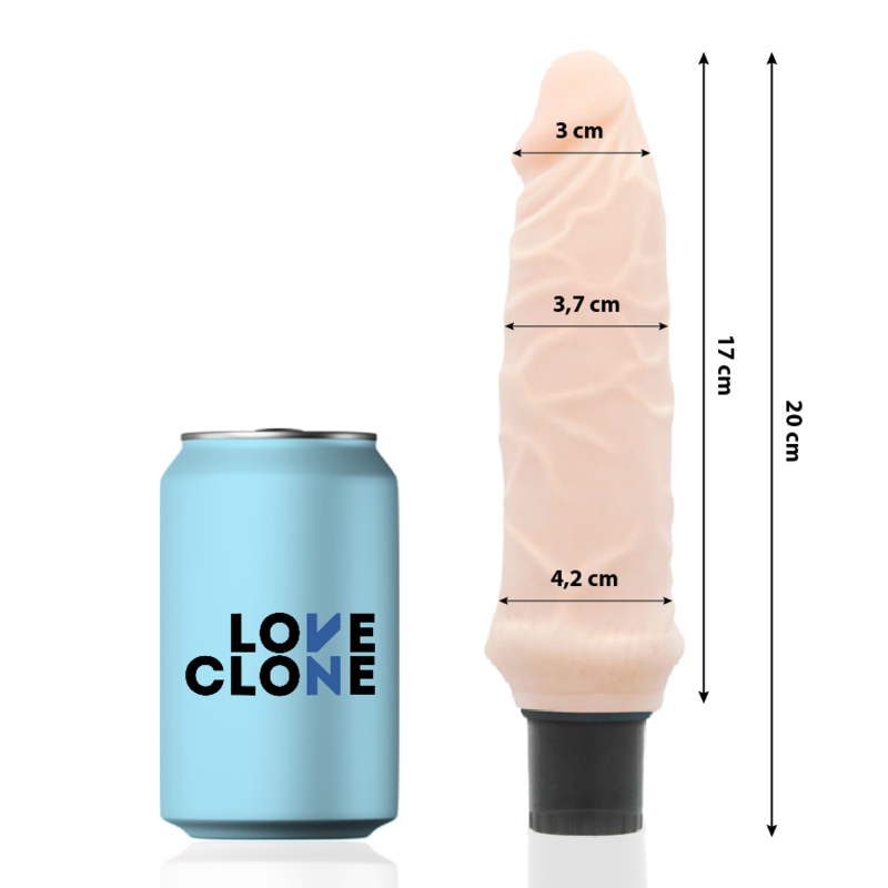 LOVECLONE - IVAR SELF LUBRICATION VIBRATOR 20 CM -O- 3.7 CM - Image 2