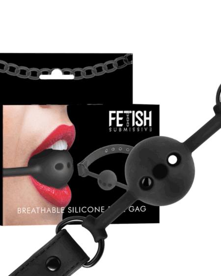 FETISH SUBMISSIVE BONDAGE - BREATHABLE SILICONE BALL GAG