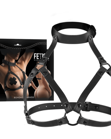 FETISH SUBMISSIVE BONDAGE - ADJUSTABLE CHEST HARNESS