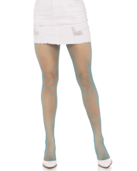 LEG AVENUE - LYCRA FISHNNET PANTYHOSE BLUE