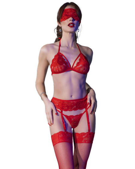 CHILIROSE - CR 4467 SET CUATRO PIEZAS ROJO S/M