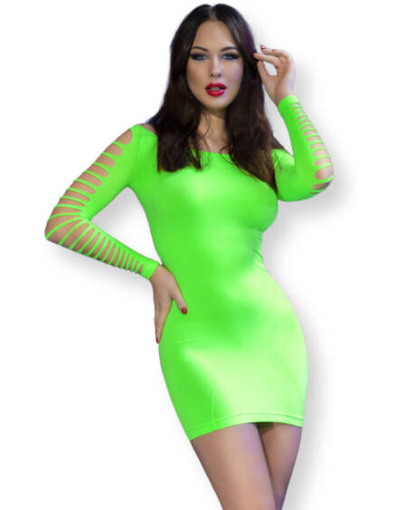 CHILIROSE - CR 4617 DRESS GREEN S/M