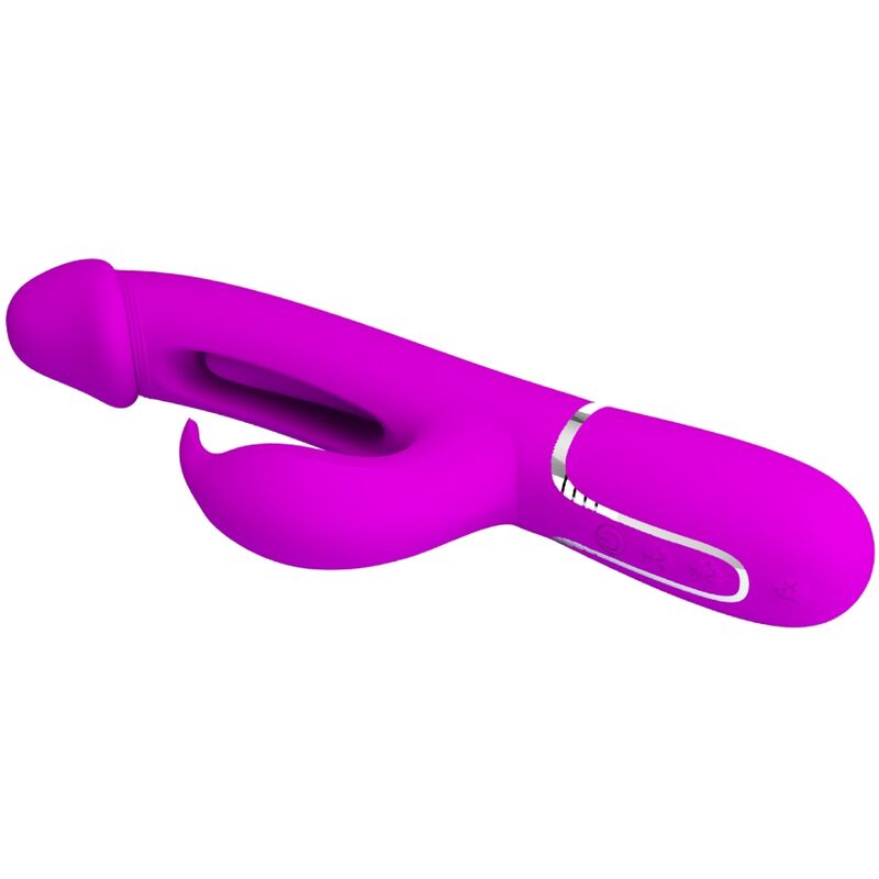 PRETTY LOVE - KAMPAS RABBIT 3 IN 1 MULTIFUNCTION VIBRATOR WITH TONGUE FUCHSIA - Image 5