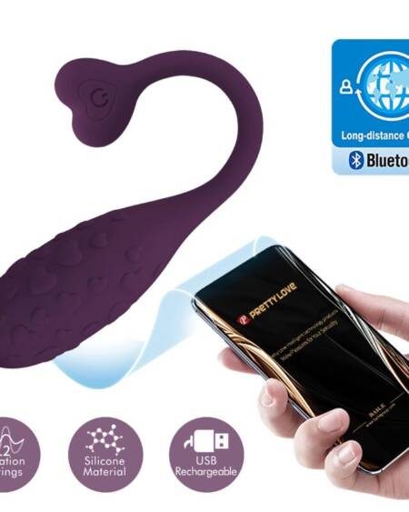 PRETTY LOVE - FISHERMAN APP CONTROLLED  VIBRATING EGG LILA