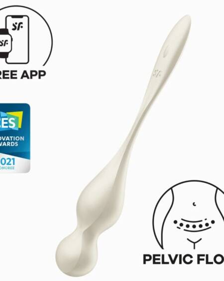 SATISFYER - LOVE BIRDS VIBRATING KEGEL BALLS WHITE