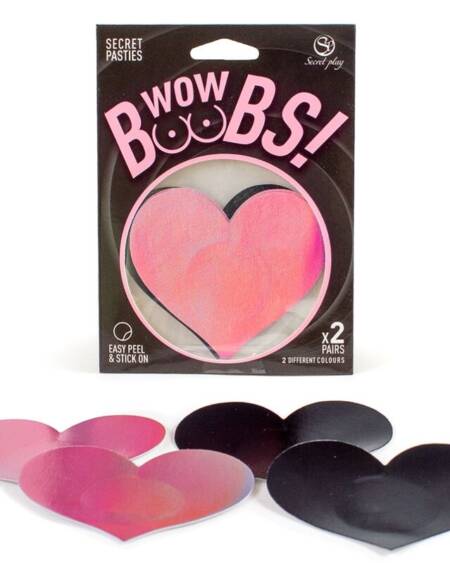 SECRET PLAY - WOW BOOBS! HEART NIPPLE COVERS