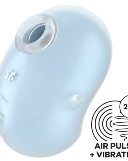 SATISFYER - CUTIE GHOST LAY-ON VIBRATOR LIGHT BLUE