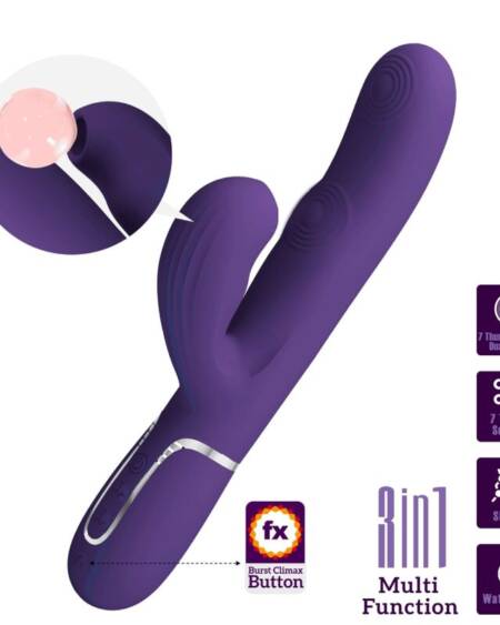 PRETTY LOVE - PERLITA G-SPOT VIBRATOR 3 IN 1 MULTIFUNCTION PURPLE