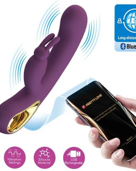 PRETTY LOVE - LIAM RABBIT VIBRATOR  G SPOT STIMULATOR PURPLE