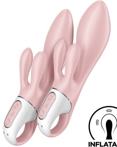 SATISFYER - AIR PUMP BUNNY 3 INFLATABLE RABBIT VIBRATOR PINK