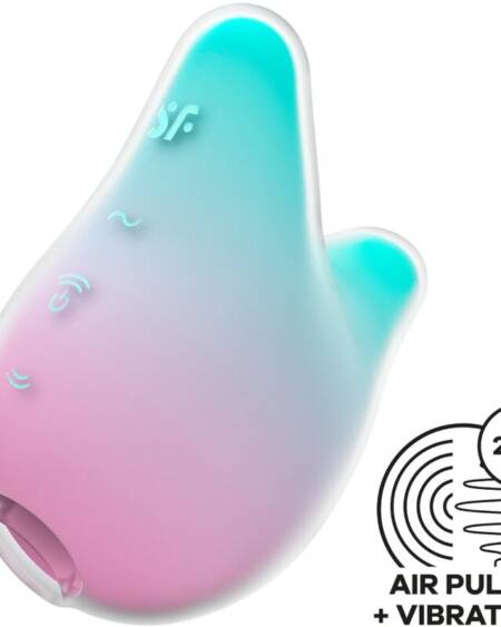 SATISFYER - MERMAID VIBES STIMULATOR  VIBRATOR MINT AND PINK