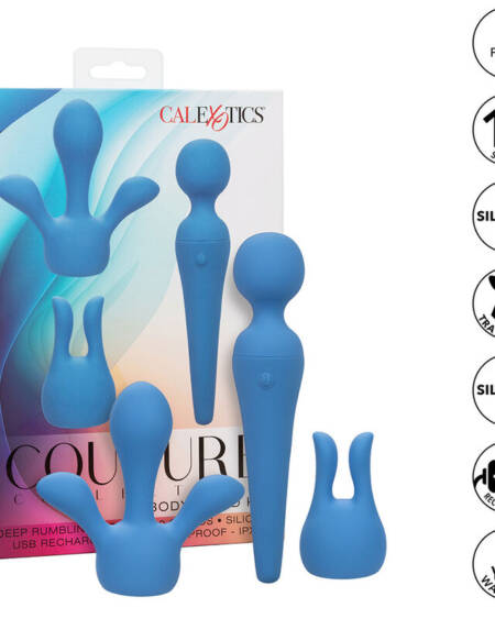 CALEXOTICS - COUTURE KIT VIBRATOR WAND 10 VIBRATIONS BLUE