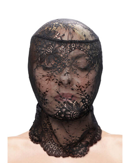 NS NOVELTIES - FETISH  FASHION LACE HOOD BLACK