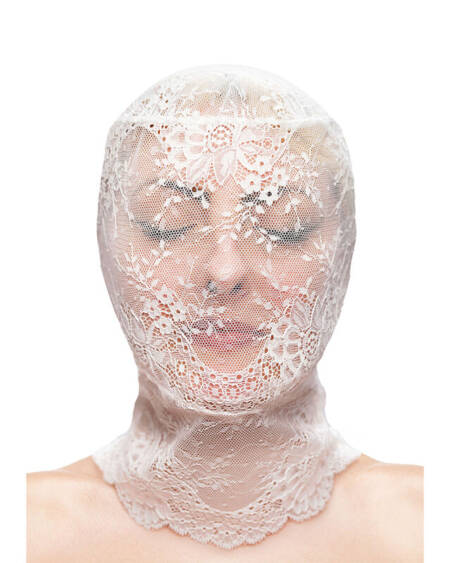 NS NOVELTIES - FETISH  FASHION LACE HOOD WHITE