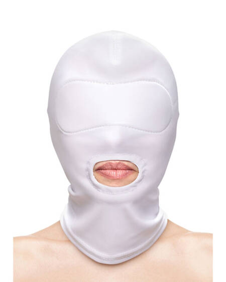 NS NOVELTIES - FETISH  FASHION MOUTH HOOD NYLON WHITE