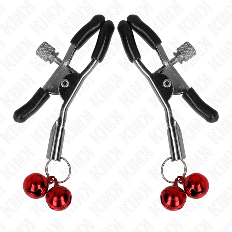 KINK - DOUBLE BELL NIPPLE CLAMP RED 6 CM - Image 2