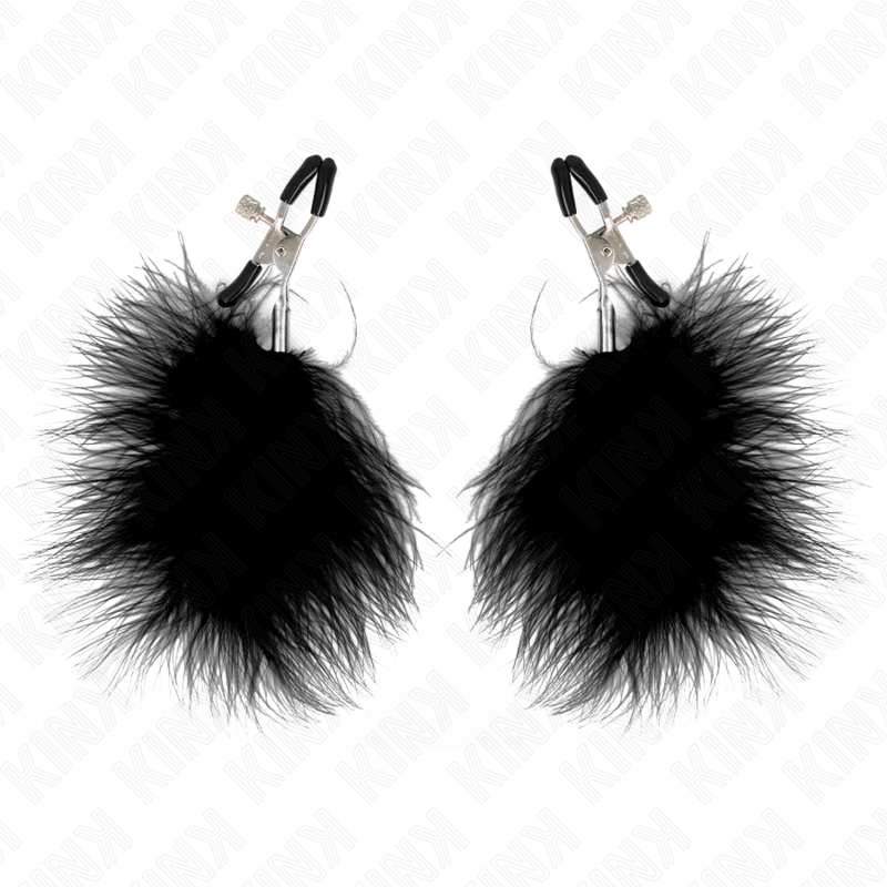 KINK - FEATHER NIPPLE CLAMP BLACK 7 CM - Image 2