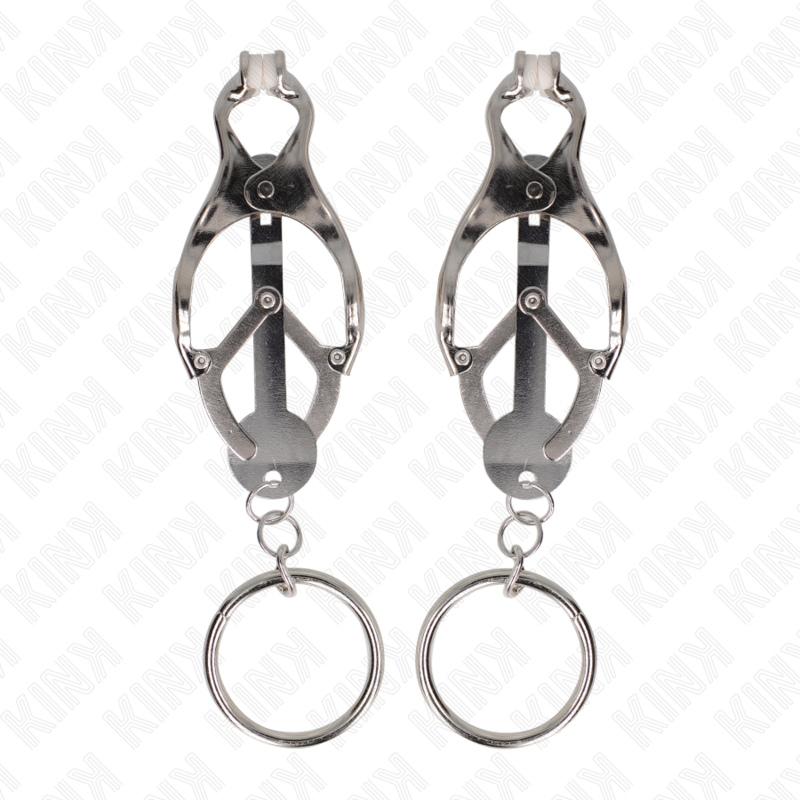 KINK - O-RING JAPANESE CLOVER NIPPLE CLAMPS SILVER - Image 2