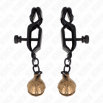 KINK - BELL JAW STYLE NIPPLE CLAMPS BLACK 7 CM