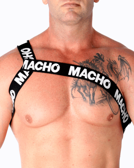 MACHO - ROMAN HARNESS WHITE S/M