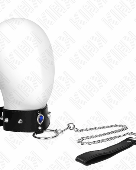 KINK - NECKLACE 65 CM WITH STRAP WITH BLUE DIAMONDS ADJUSTABLE 36-43 CM X 5 CM