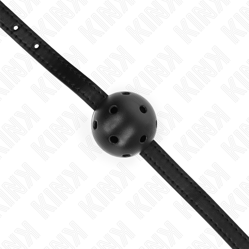 KINK - SIMPLICITY BLACK BREATHABLE BALL 4.5 CM GAG 62 x 1.5 CM - Image 4
