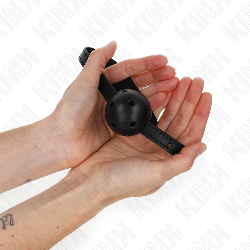 KINK - SIMPLICITY BLACK BREATHABLE BALL 4.5 CM GAG 62 x 1.5 CM - Image 2