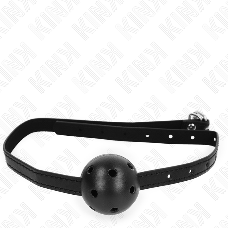 KINK - SIMPLICITY BLACK BREATHABLE BALL 4.5 CM GAG 62 x 1.5 CM - Image 3