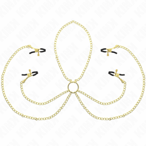 KINK - 4 NIPPLE AND CLIT CLAMPS ADJUSTABLE GOLD