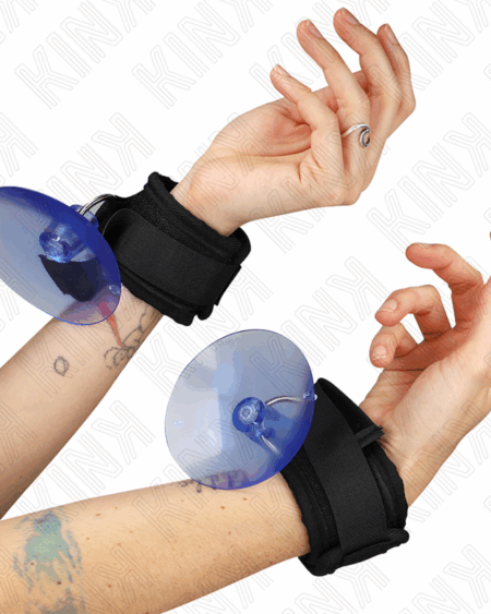KINK - SUCTION CUP WRIST RESTRAINTS BLACK 29-40 CM X 5 CM