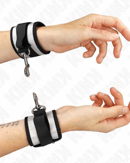 KINK - NEOPRENE WRIST CUFFS GREY 23 X 5 CM