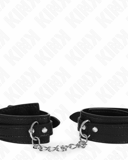 KINK - SNAKE PATTERN WRIST RESTRAINTS BLACK ADJUSTABLE 20-28 CM X 5.4 CM