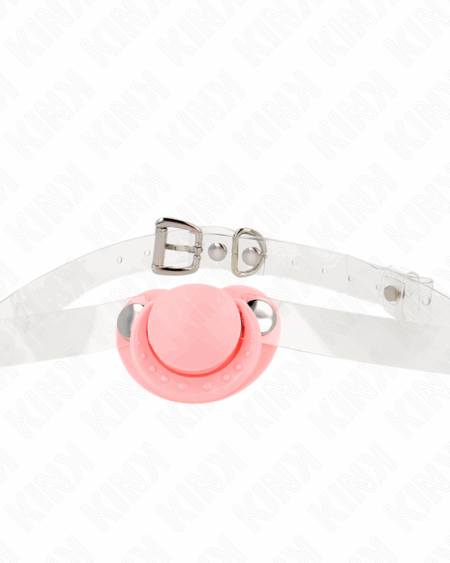 KINK - PINK PACIFIER SHAPED GAG 5.5 x 4 CM ADJUSTABLE 43-60 CM
