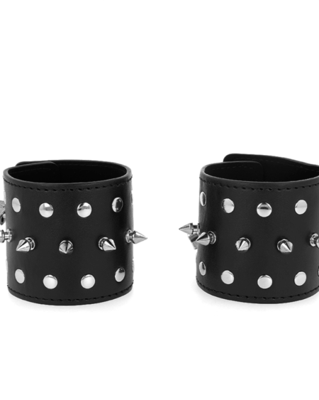 KINK - PUNK WRIST RESTRAINTS WITH SPIKES 25 X 6 CM