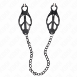 KINK - JAPANESE CLOVER NIPPLE CLAMPS WITH CHAIN BLACK 30 CM