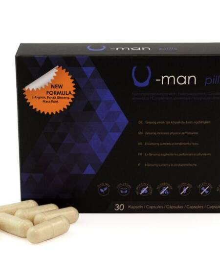 500 COSMETICS - U-MAN ENHANCES PENIS SIZE AND SEXUAL POWER - 30 CAPSULES